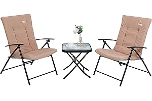 Nice C Patio Table and Chairs Set, Bistro Outdoor Table and Chairs, Bistro Set of 2, Garden Furniture Table Set, Glass Table 