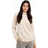 Chanyarn Women's 100% Cashmere Sweater Mock Neck Long Sleeve Warm Leisure 2026 Fall Winter Knit Pullover