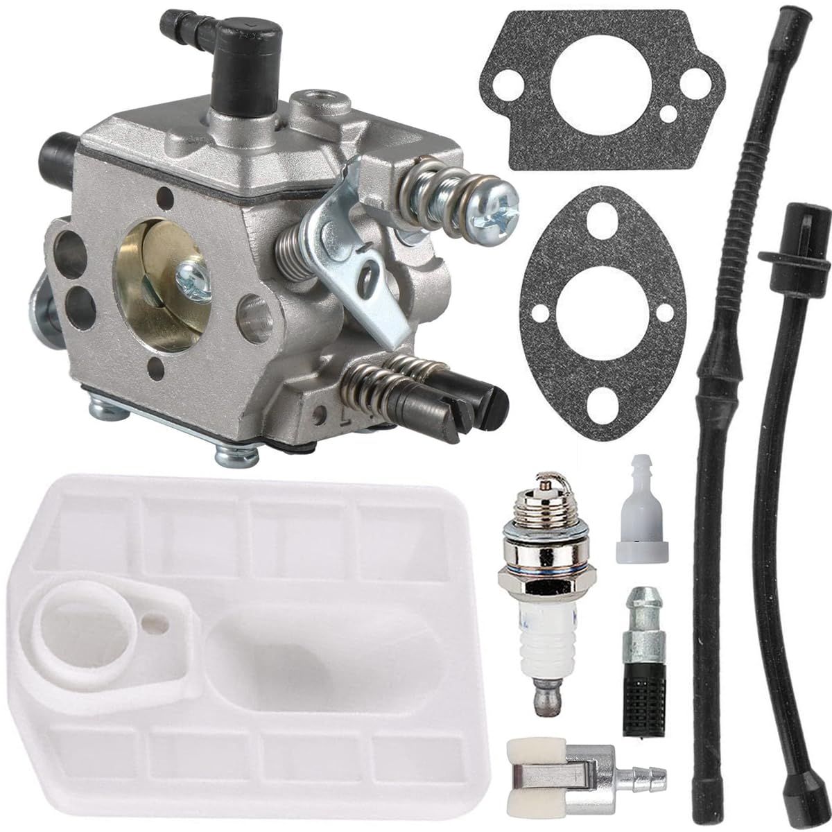 ZAMDOE Carburetor Fits for 4500 5200 5800 45cc 52cc 58cc Chinese Chainsaw T4500 T5200 for VIRON VR4500 VR5200 MT-9999 Chainsaw with Air Filter Spark Plug