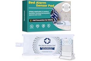 VEANVOKY Bed Sensor Pad & Pager Bed Alarm for Elderly Adults Bed Pressure Sensor Pad with Alarm Dementia Patients Caregiver Fall Prevention for Elderly (Bed Alarm)