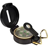 ust Lensatic Compass with Folding Capabilities for Hiking, Backpacking, Outdoor Survival