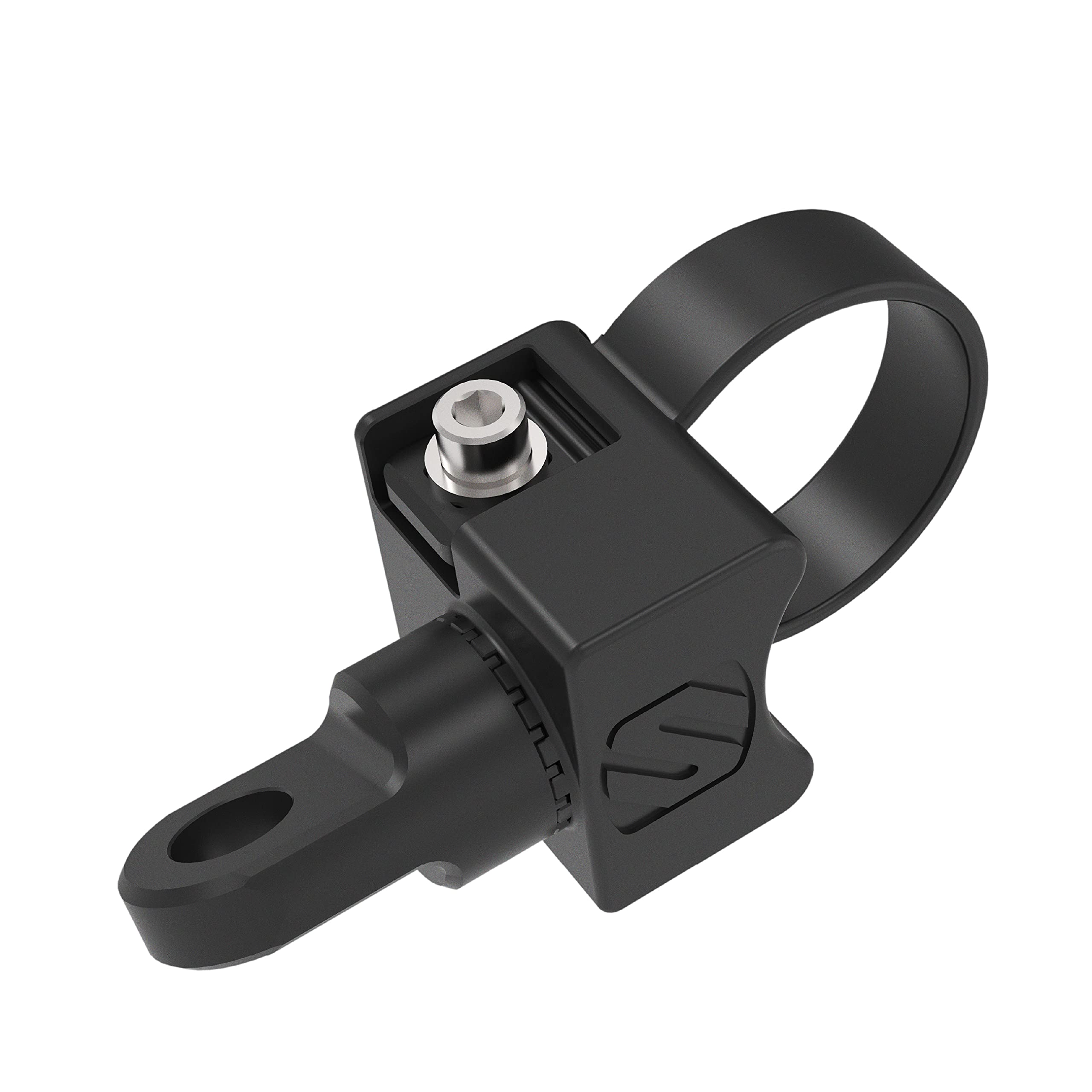 Scosche PSM21006-185 BaseClamp Adjustable Whip/Flag Mount Base with 1.85” Tube Clamp for ATV's UTV's and Side x Sides, Black