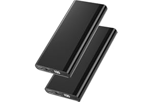 EnergyCell 2-Pack 15000mAh Portable Charger Power Bank, USB C Fast Charging, Ultra Slim External Battery Compatible with iPhone 15/14/13, Samsung Galaxy S23/S22/S21, and All USB Devices