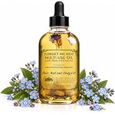 BEAUTE DE PROVENCE Multi-Use Oil for Face, Body and Hair - Forget Me Not - Organic Blend of Apricot, Vitamin E and Sweet Almond Oil Moisturizer for Dry Skin, Scalp and Nails - 4 Fl Oz