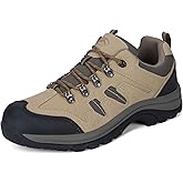CC-Los Men's Waterproof Hiking Shoes Lace-Free Lightweight & Breathable No Tie Outdoor Work Shoes