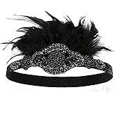 Lovfingu Great Gatsby 1920s Accessories Flapper Headbands for Women with Feathers for Crafting Vintage Party Headpiece