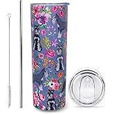 sxmluedn Schnauzer Gifts for Women Cute Dog Tumbler Coffee Cup for Women Schnauzer Travel Mug 20 Oz Stainless Steel Insulated Water Bottle With Lid and Straw