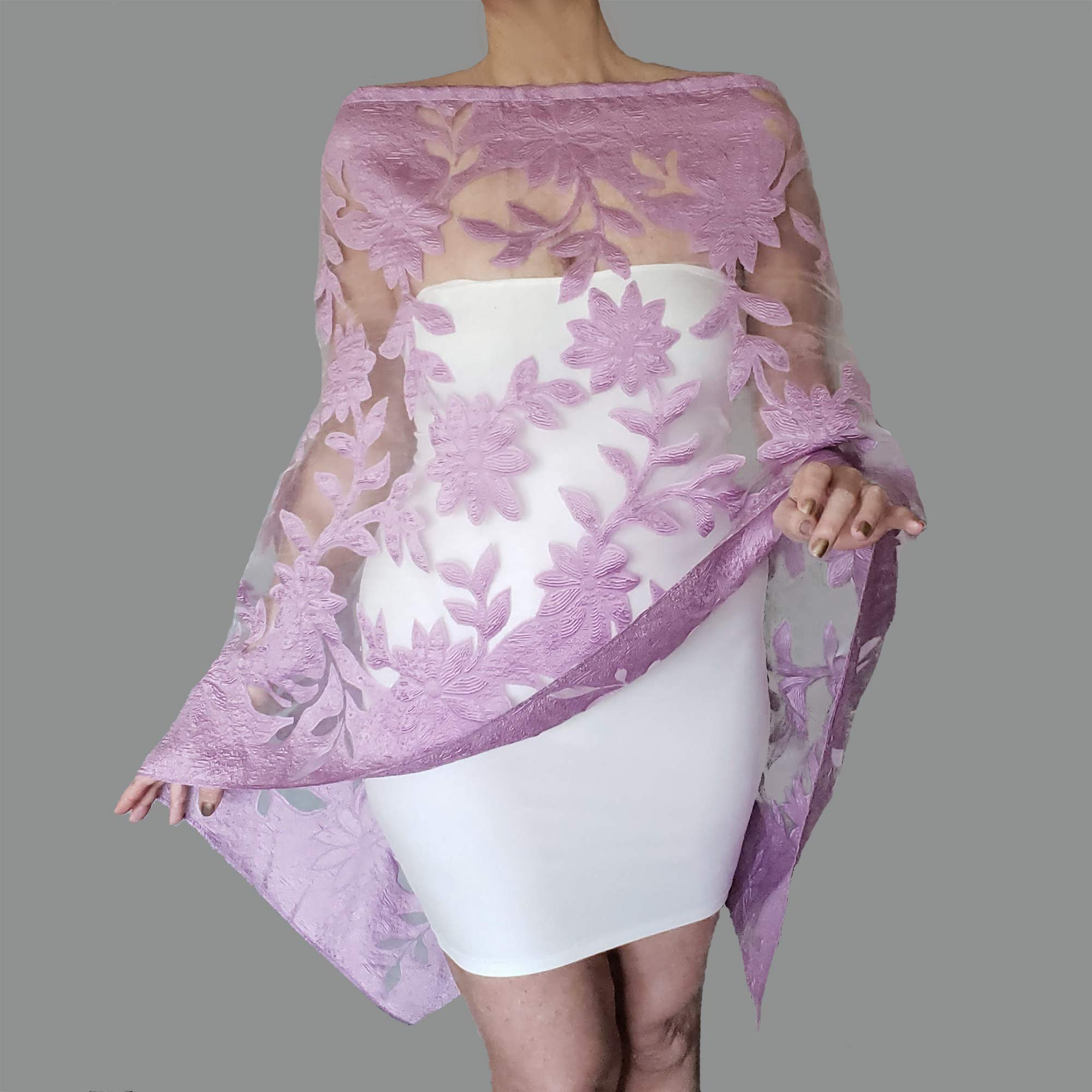 purple shawl wedding