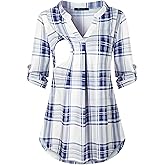 Quinee Nursing Tops for Breastfeeding Maternity 3/4 Rolled Sleeve Breastfeeding Shirts for Women