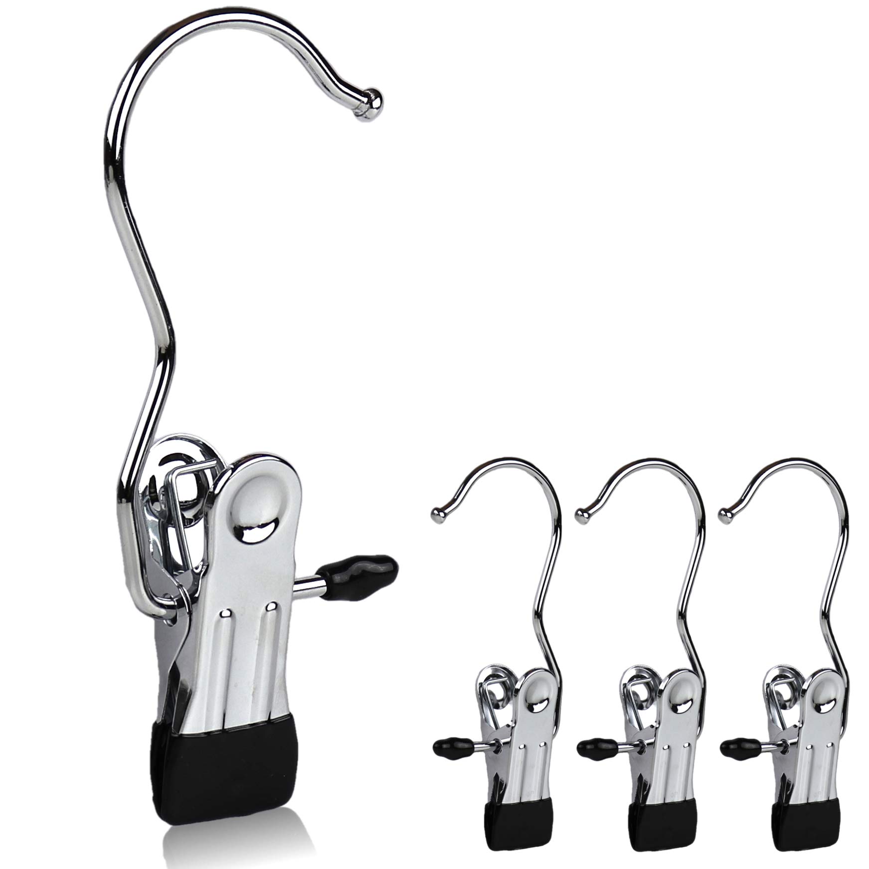 Sponsored Ad – The Hanger Store 40 Single Clip Metal Coat Hangers for Scarf, Belt, Gloves, Shoes, Garments, Clothes