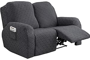 Recliner Chair Cover Stretch Recliner Sofa Slipcover 6-Pieces Recliner Cover 2 Seater Couch Protector Soft Furniture Protecto