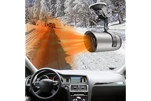 AHCJYEEJK Portable Car Heater, 12V 150W Windshield Defogger and Defroster, 2 in1 Fast Heating Defroster, Plug in Automobile Windscreen Car Fan with Suction Holder for All Cars (Dark Blue)