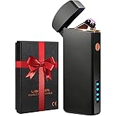 Gift for Men Him, Coquimbo USB Rechargeable Plasma Lighter, Windproof Flameless Arc for Candle, Camping & Home Use - Valentin