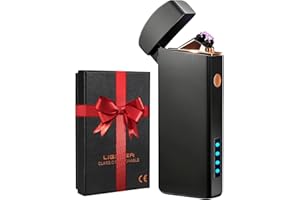 Gift for Men Him, Coquimbo Electric Lighter USB Rechargeable Plasma Lighter, Windproof Flameless Arc for Candle, Camping & Ho