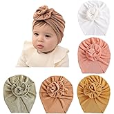 Newborn Babies Headwrap Hat Infant Toddler Cotton Soft Cute Nursery Beanie Headbands Top Bowknot Cap