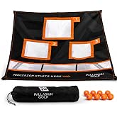 Palladium Golf Chipping Net - Durable Outdoor and Indoor Golf Practice Net | Includes 8 Foam balls, Storage Bag, 3 Scoring Zones &amp; Ball Collection. Folds Flat in 2 Minutes.