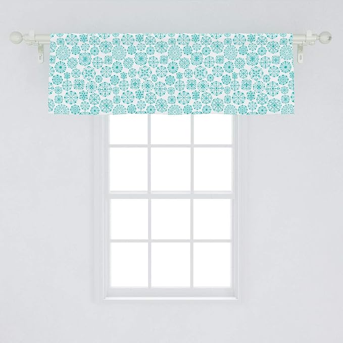 Cenefa para ventana de copo de nieve, forma redonda, bolas de copo de