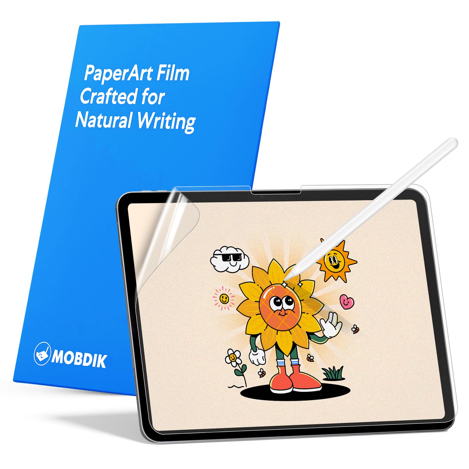 Photo 1 of MOBDIK 2 Pack Paperfeel Screen Protector Compatible with iPad Air 13 M4/M3/M2 2026/2025/2024 & iPad Pro 13 M5/M4 2025/2024, Crafted for Natural Writing, Anti Glare, Easy Installation