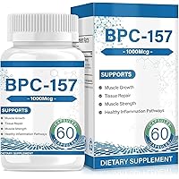 BPC 157 Peptide Capsules 1000 mcg, supports muscle growth, tissue repair, strength, non-GMO, gluten-free, 60 capsules(1PC)