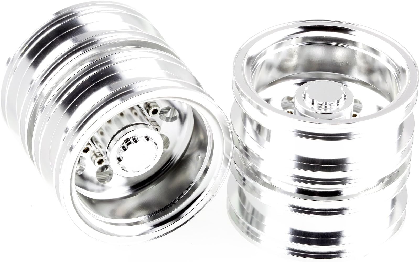 ALIENTAC Billet Machined Alloy Rear Wheel Rims for Tamiya 1/14 Scale Semi Truck 2pcs