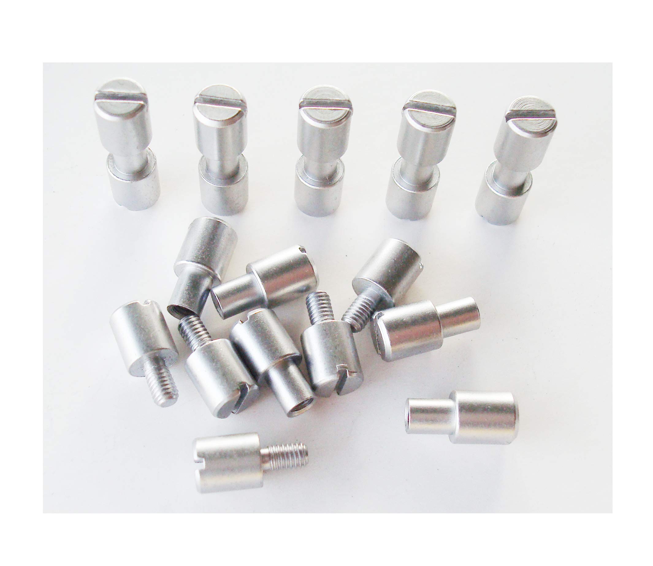 MYIW Pocket Knife Screw and Bolts,EDC Knifemakers Corby Knives Pivot Pin Fasteners Rivets,DIY Knife Handle Studs,Pack of 10 Sets (Stainless steel)
