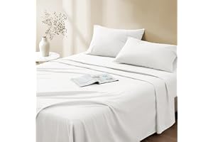 Comfort Spaces 100% Cotton Percale Sheets Twin Sheet Set 3 Pcs, White