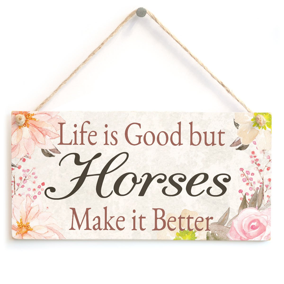 Amazon Com Button Hill Cottage Life Is Good But Horses Make It