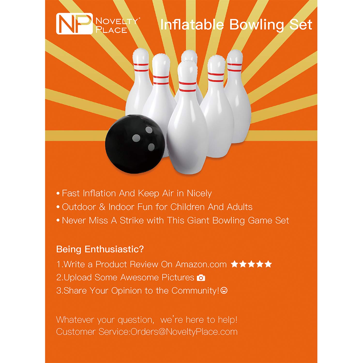 inflatable bowling set target