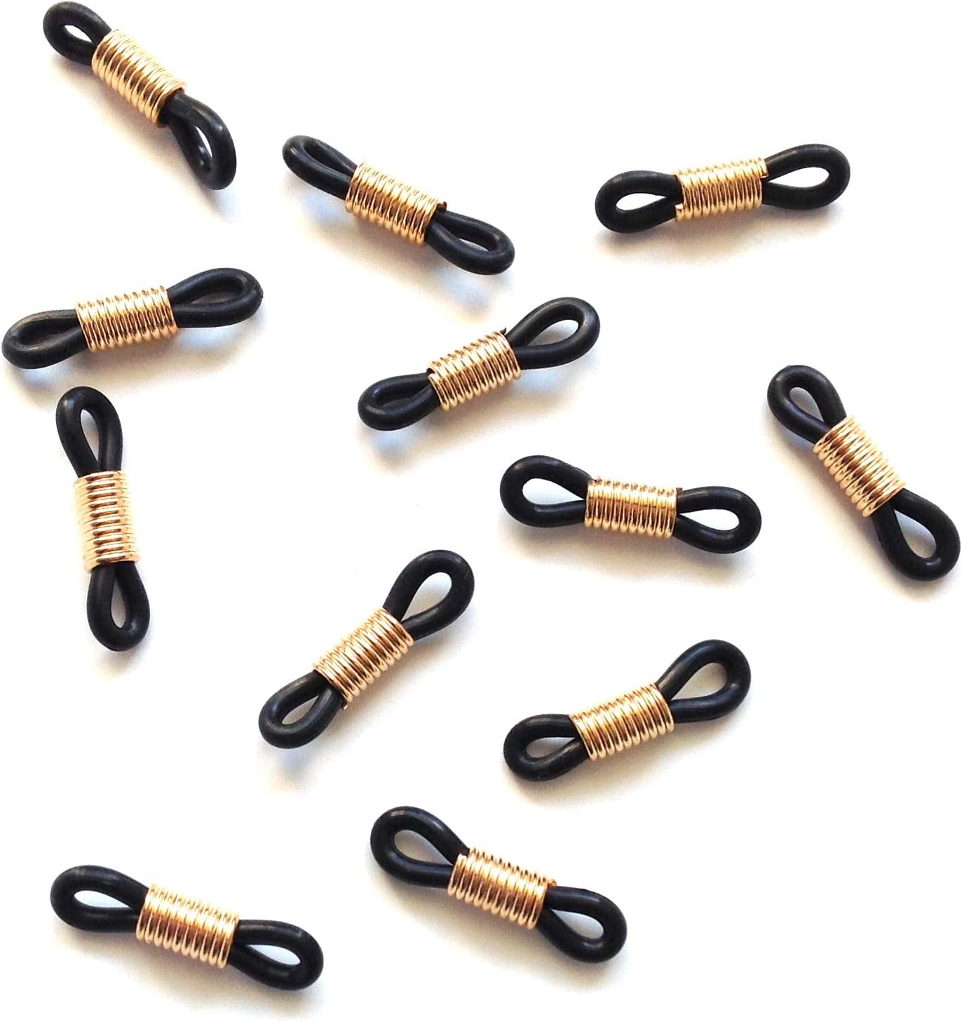 HC Enterprise Pack of 12 Replacement Rubber Glasses-Holder End Clasps – W012