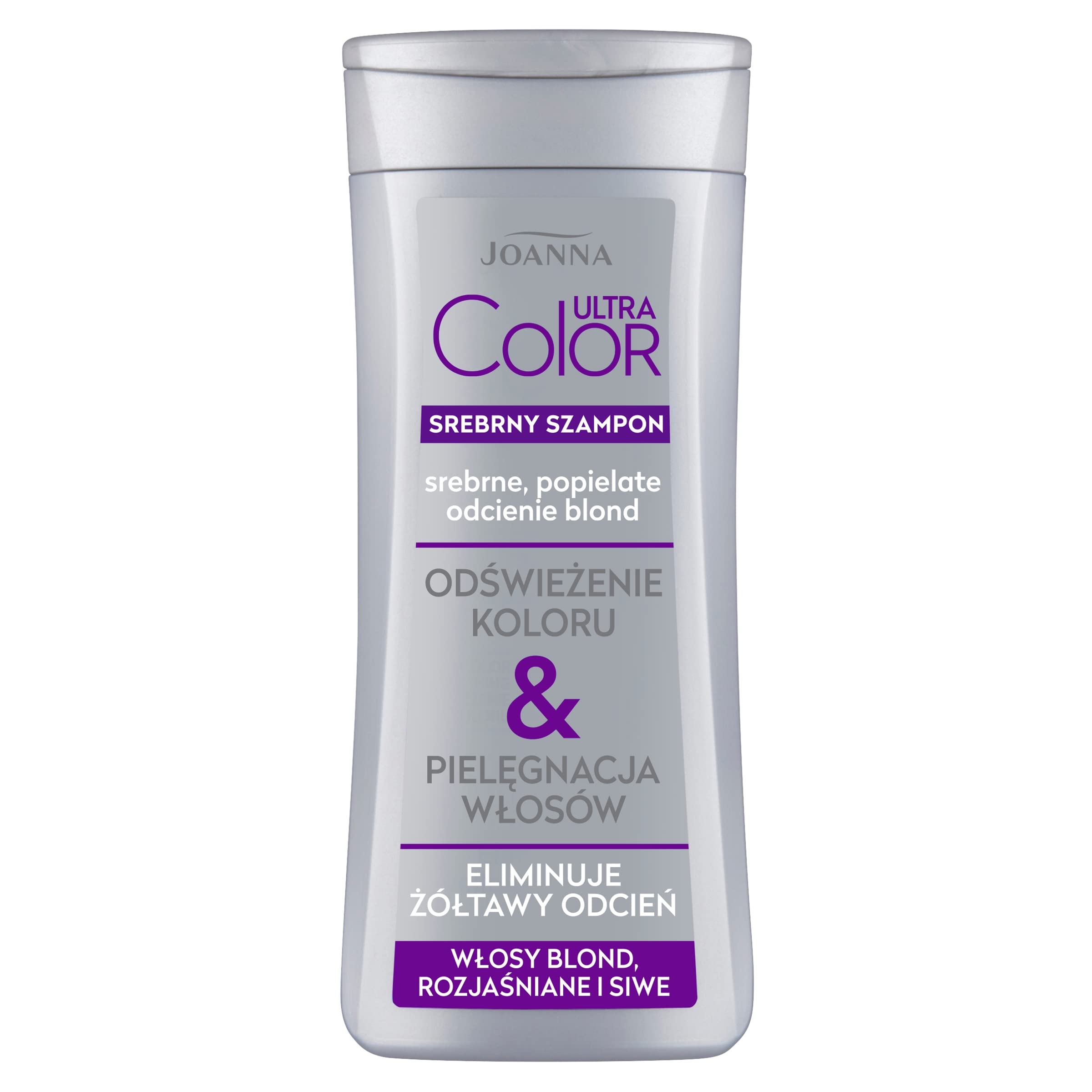 JOANNA Ultra Colour Silver Shampoo for Women - Colour-Enhancing, Neutralises Unwanted Yellow Tones - Makes Combing Hair Easier - Silver Blonde Tones 400 ml — image 1