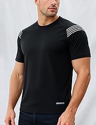 5 Pack Men’s Active Quick Dry Crew Neck T Shirts