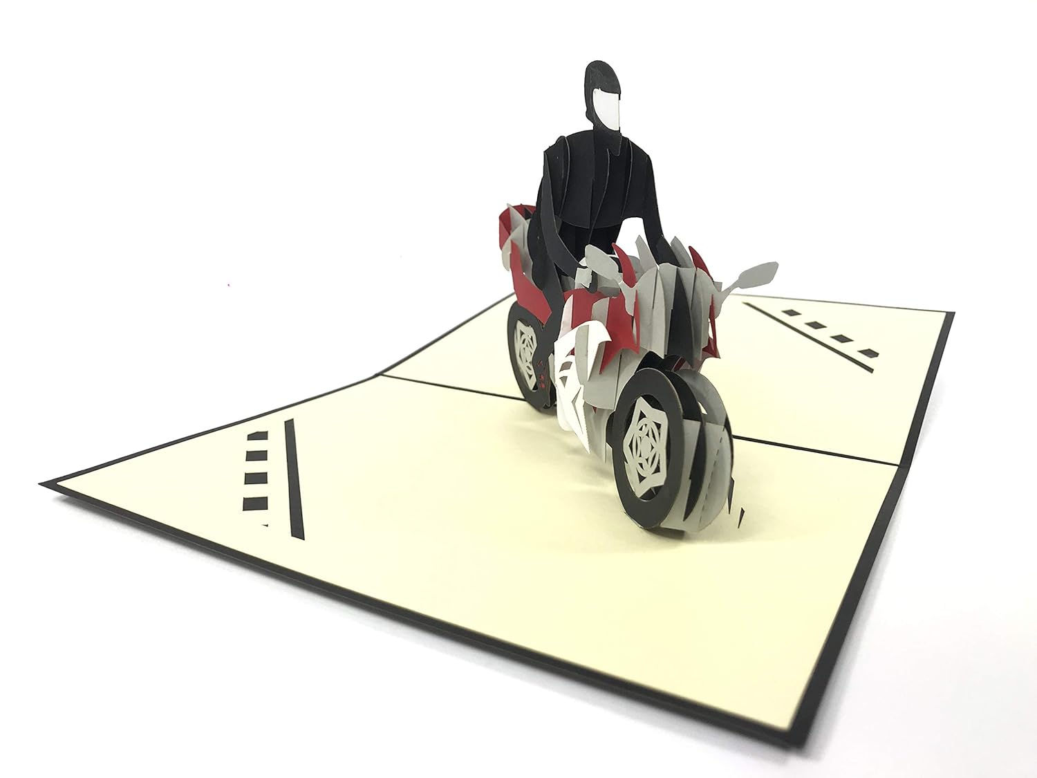 Motard Pop Up Carte De Vœux Anniversaire Bebe Joyeux Anniversaire Pour La Fete De Paques Thank You Saint Valentin Mariage Kirigami Papier Craft Cartes Postales Fournitures De Bureau Cartes Et Papier Cartonne Stargas Ie