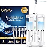 Electric Toothbrush with Water Flosser,Professional Flossing Toothbrush Oral Irrigator Toothbrush Combo 2-in-1 Brushing & Flo