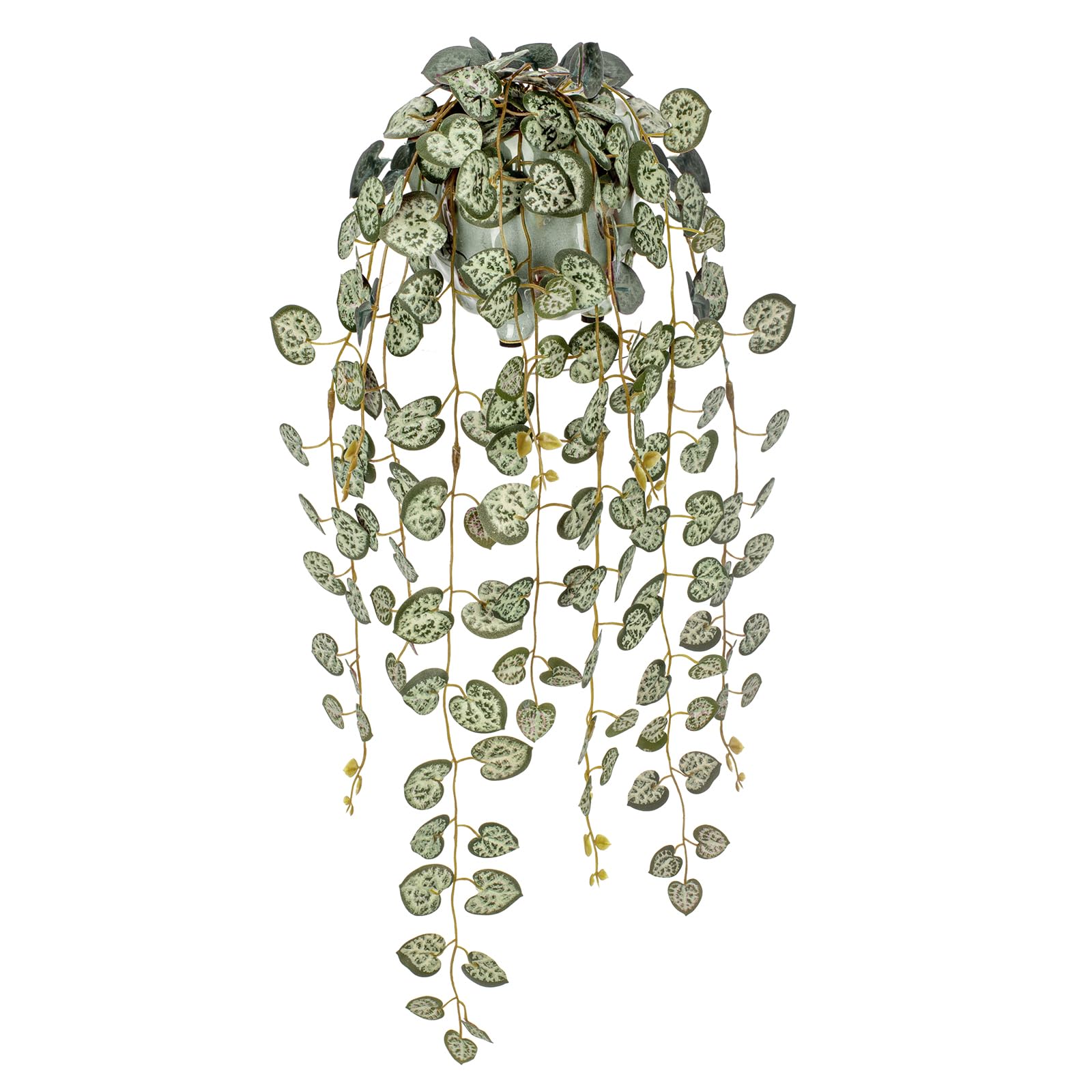 Hollyone Trailing Artificial Plants - Decorative Fake Potted String of Hearts for Indoors Outdoors, Faux Trailing Greenery for Home, Wall, Living Room, Bedroom, Office Decor