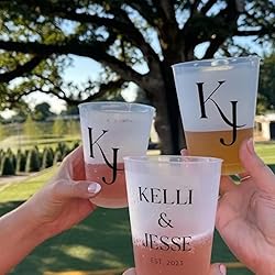 DSJPDSJP 100pcs Personalized Frosted Wedding