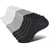 CICIFAUS Men's 100% Cotton Ankle Socks Cushioned Dress Casual Running Socks, Moisture Wicking Breathable Athletic 6Pack