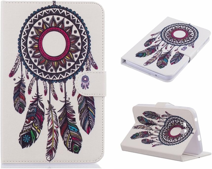 Fatcatparadise Galaxy Tab A 9.7"(SM-T550/SM-T551/SM-T555) Case, Flip Silicone Back Cover,Pattern Design PU Leather Fashion Case For Samsung Galaxy Tab A 9.7"(SM-T550/SM-T551/SM-T555)(Dreamcatcher)