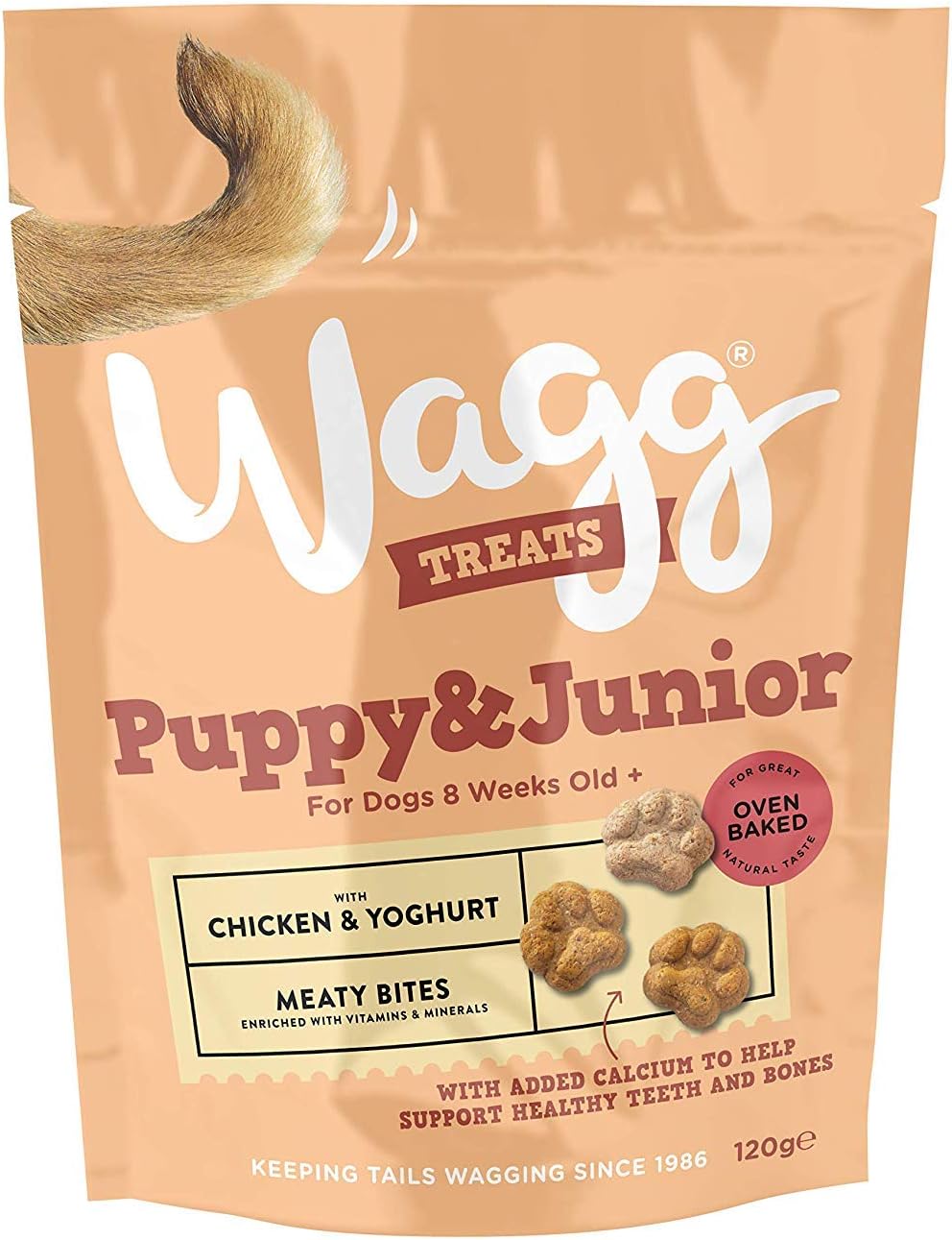 Wagg Puppy Junior Treats With Chicken and Yoghurt, 7 x 120 g
