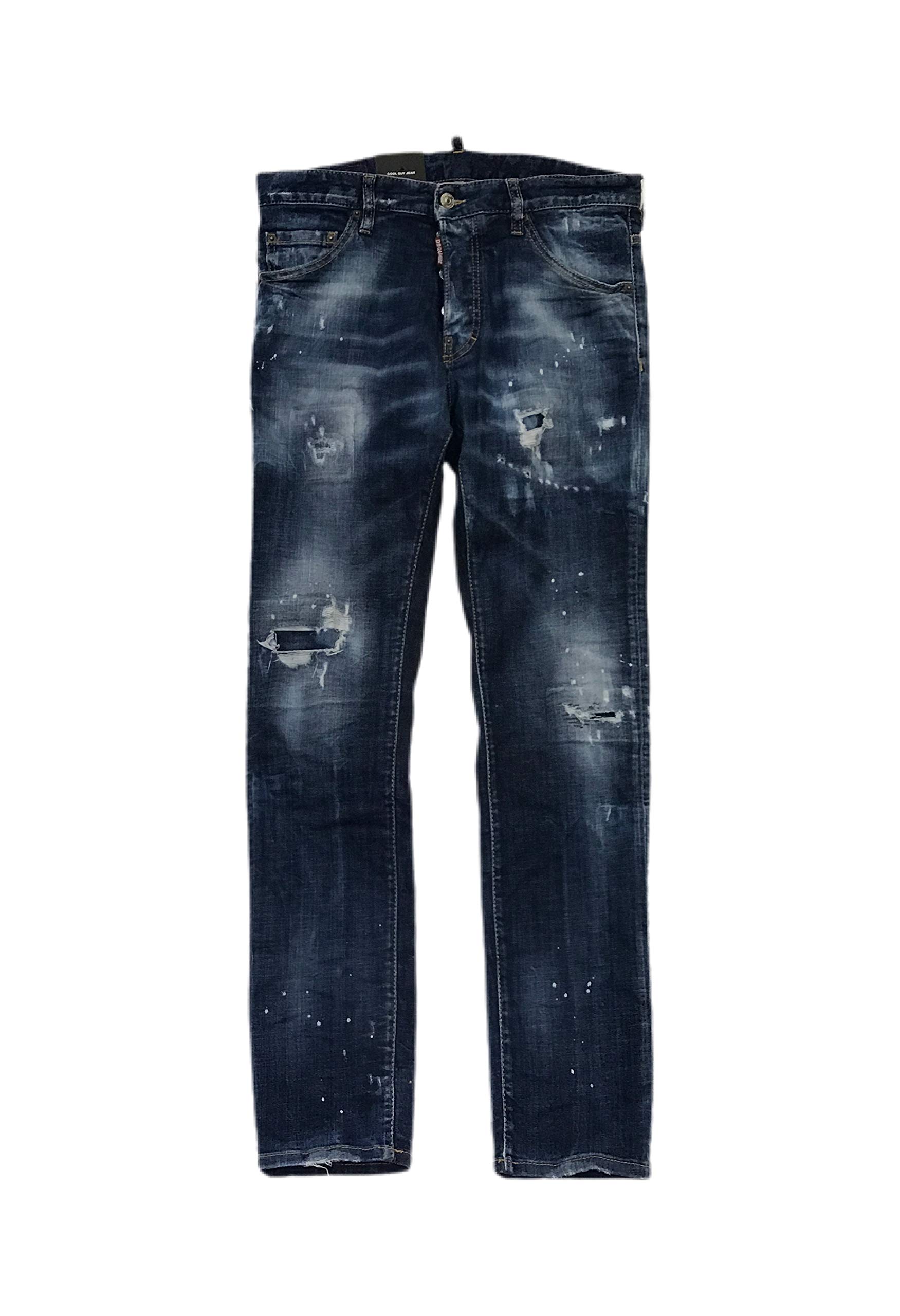 DSQUARED2 Cool Guy Holy Dark Wash Jeans in Blue