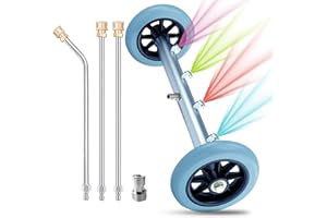 Selkie Pressure Washer Undercarriage Cleaner, 16 Inch Undercarriage Car Washer, Pressure Washer Under Car Cleaner with 3 Pcs Extension Wand, 4000 PSI Connect, Additional 1.1 mm Orifice Nozzle