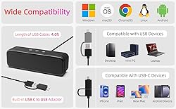 Computer Speakers for Desktop PC Laptop, Wired, USB