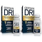 Certain Dri Prescription Strength Clinical Antiperspirant Roll-On Deodorant, Hyperhidrosis Treatment for Men &amp; Women, Unscented, 1.2 Fl oz, 2 Pack