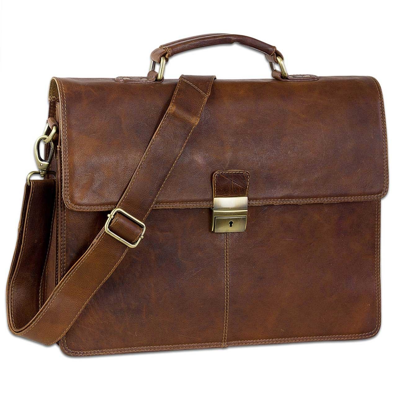 STILORD clásico maletín de piel para hombres business bag Vintage Piel auténtico