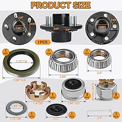 Hitchvoyager 1 Set Trailer Hub kit 5 Bolt