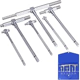Ciltlurk 6Pcs T Bore Hole Gauges Set Bulk, 5/16" - 6" Range - Smooth Action Telescoping Gauge with Lock, High Precision Telescopic Bore Gauge T-Gage Set, Complete Measurement Kit Includes Pouch