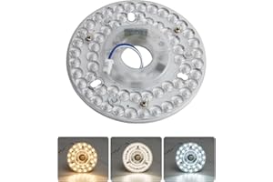 Forrovenco LED Fan Light Kits Replacement, LED Light Kit 15W 120V 2000LM 3 Color Temperature 3000K 4500K 6000K Ceiling Fan Led Replacement, Pack of 1