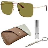 Ray-Ban RB3758 ARI BIO-BASED Square Sunglasses with Official Eyewear Kit