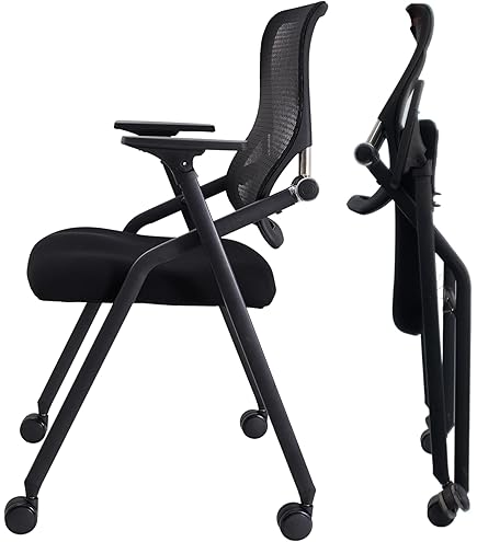 Foldable Office Chair 6-Pack Stackable Mesh Office Chairs