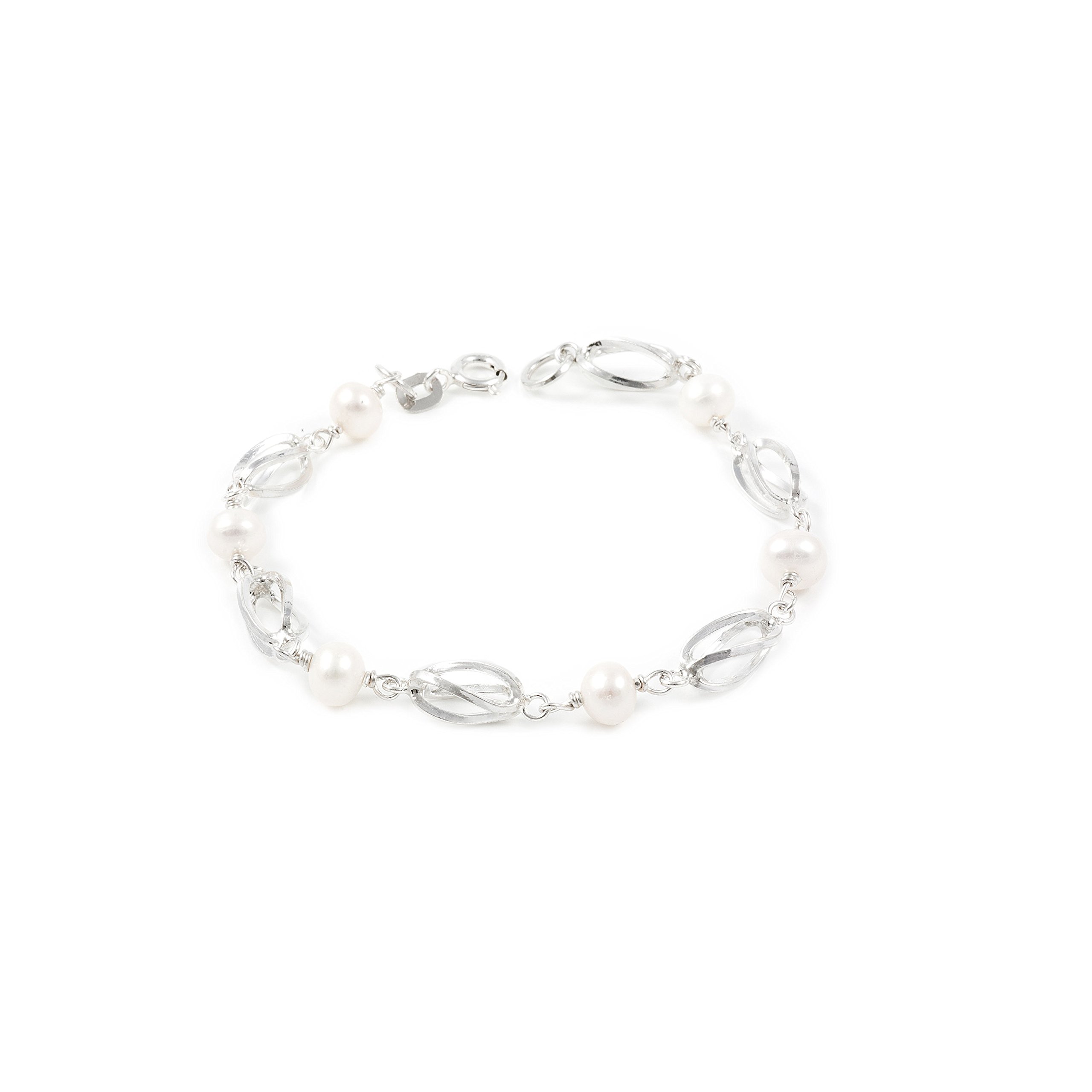 Monde Petit 925 Sterling Silver pearl bracelet