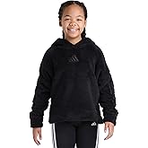adidas girls 3-stripes Sherpa Hooded Pullover (Big Kid)